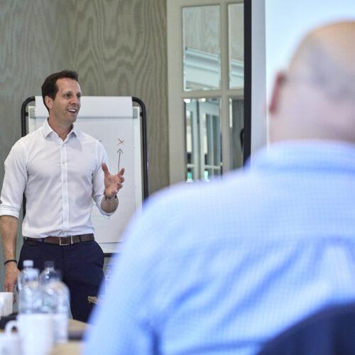 A Body Talk coach teaching presentation skills