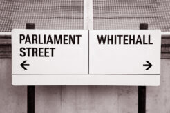 Parliament,Street,And,Whitehall,Street,Sign,,London,,Uk